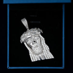 GL Hip Hop Jewelry Custom Silver Moissanite Jesus Pendant