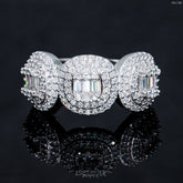 GL Fine Jewelry Iced Out Diamond Silver Hip Hop 925 Luxury Moissanite Diamond Ring