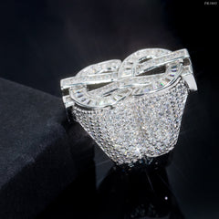 GL 925 Sterling Silver VVS Moissanite US Dollars Ring
