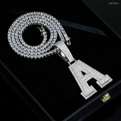 GL Hip Hop jewelry Name Letter Moissanite Diamond Pendant