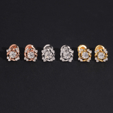 Hiphop Jewelry 925 Sterling Silver VVS Round Cut Moissanite Stud Earring