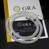 8MM 1 Row Pass Diamond Tester Iced Out VVS Moissanite Cuban Chain