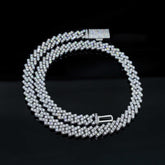 10MM 1 Row VVS Moissanite Miami Cuban Link Chain
