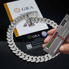 GL 20mm Moissanite diamond Cuban Link Chain