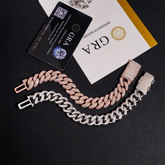 Luxury 15mm Baguette Moissanite Cuban Link Chain