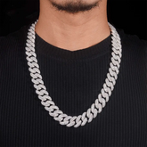 18mm Hip Hop Moissanite Cuban link Chain Necklace
