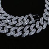 12MM 2 Rows VVS Moissnaite Miami Cuban Link Chain