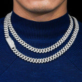 【US 3 Days Delivery】10MM 2 Rows VVS Moissanite Edge Cuban Link Chain