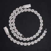 12MM Baguette VVS Moissanite Cuban Link Chain