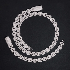 12MM Baguette VVS Moissanite Cuban Link Chain