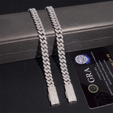 8MM 2 Rows Hiphop VVS Moissanite Miami Cuban Link Chain