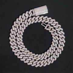 12.5MM Iced Out Baguette VVS Moissanite Cuban Link Chain