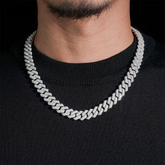 12.5MM Iced Out Baguette VVS Moissanite Cuban Link Chain