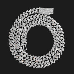 【US 3 Days Delivery】8MM 2 Rows VVS Moissanite EDG Cuban Link Chain