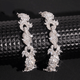 GL 15mm Flower Shape 925 Sterling Silver Iced Out Hip Hop 5A+ Diamond Bracelet Necklace