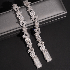 GL 15mm Flower Shape 925 Sterling Silver Iced Out Hip Hop 5A+ Diamond Bracelet Necklace