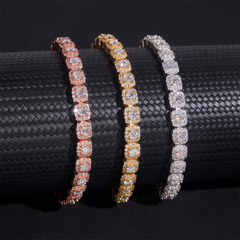6MM Halo VVS Moissanite Cuban Chain