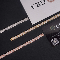 6MM Halo VVS Moissanite Cuban Chain