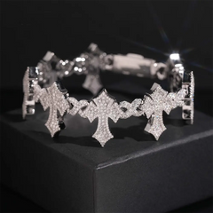 8MM Infinity Cross VVS Moissanite Bracelet