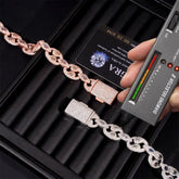 15mm Marquise Hiphop Infinity VVS Moissanite Cuban Link Bracelet