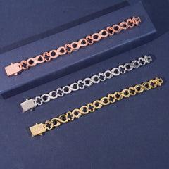 13MM Four-leaf Clover Infinity VVS Moissanite Cuban Link Chain