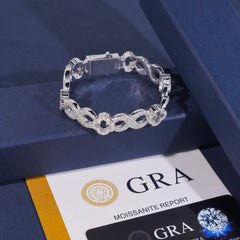 13MM Four-leaf Clover Infinity VVS Moissanite Cuban Link Chain