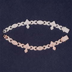 Infinity Eyes Cross Iced Out VVS Moissanite Diamond Cuban Link