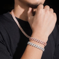 10MM Baguette VVS Moissanite Miami Cuban Link Chain