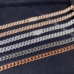 10MM Baguette VVS Moissanite Miami Cuban Link Chain