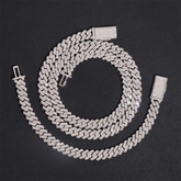 8MM 2 Rows Hip Hop VVS Moissanite EDG Cuban Link Chain