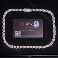 8MM 2 Rows Hip Hop VVS Moissanite EDG Cuban Link Chain