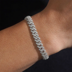 8MM 2 Rows Hip Hop VVS Moissanite EDG Cuban Link Chain