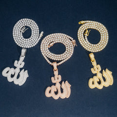 GL Iced Out Allah HipHop Moissanite Pendant