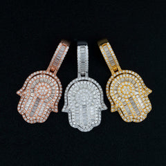 GL Hand of Fatima Hip Hop Jewelry VVS Diamond Pendant