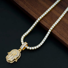 GL Hand of Fatima Hip Hop Jewelry VVS Diamond Pendant