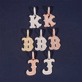GL Iced Out Silver VVS Moissanite Hip Hop Individual Letter "K B J" Pendant