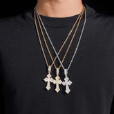 【US 3 Days Delivery】GL Baguette Cross VVS Moissanite Diamond Pendants