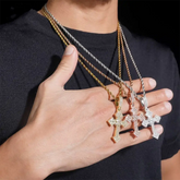 Hip hop Arrow Cross VVS Moissanite Pendant