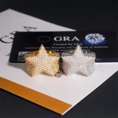 GL Star Design Iced Out Moissanite Diamond Ring