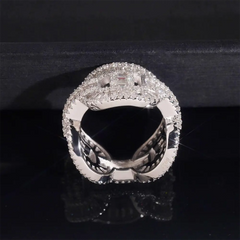 GL Luxury Emerald Moissanite Cuban Ring