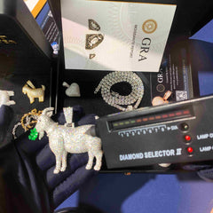 【US 3 Days Delivery】GL Lamb S925 Silver Moissanite Diamond Pendant