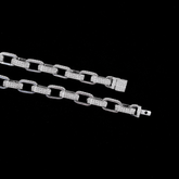 GL 8mm 14K Gold Plated Brass 5A+ Diamond Iced Box Link Chain