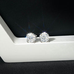 GL Classic Solitaire Moissanite Earrings