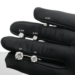 GL Classic Solitaire Moissanite Earrings
