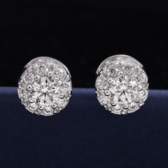 GL Hip Hop Earrings VVS Moissanite Diamond Stud 925 Sterling Silver