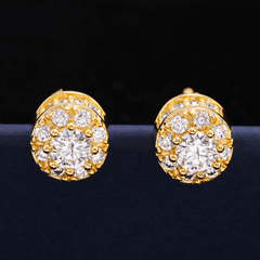 GL Hip Hop Earrings VVS Moissanite Diamond Stud 925 Sterling Silver