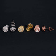 GL Hip Hop 925 Sterling Silver VVS Moissanite Diamond Stud Earrings
