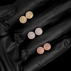 【US 3 Days Delivery】GL Hip Hop 925 Sterling Silver VVS Moissanite Diamond Stud Earrings
