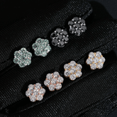 GL Hip Hop Earrings 925 Sterling Silver Moissanite Stud Earrings