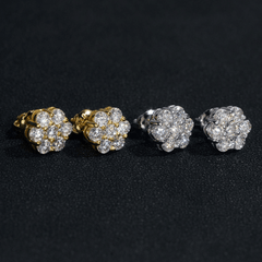 GL Hip Hop Earrings 925 Sterling Silver Moissanite Stud Earrings